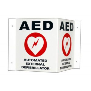 Outdoor Wall Mount AED Sign 3-D